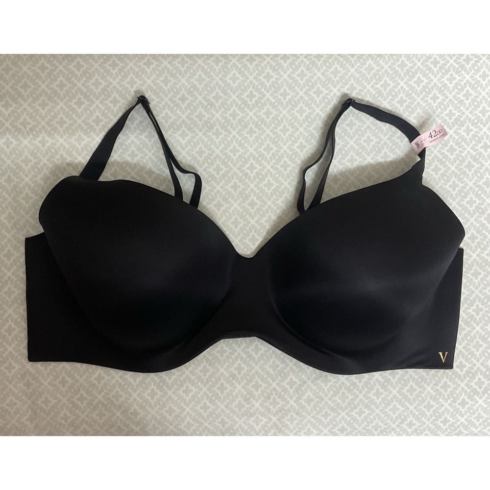 Victoria's Secret 42 DD Black Lightly Lined‎ Perfect Coverage Bra Wireless